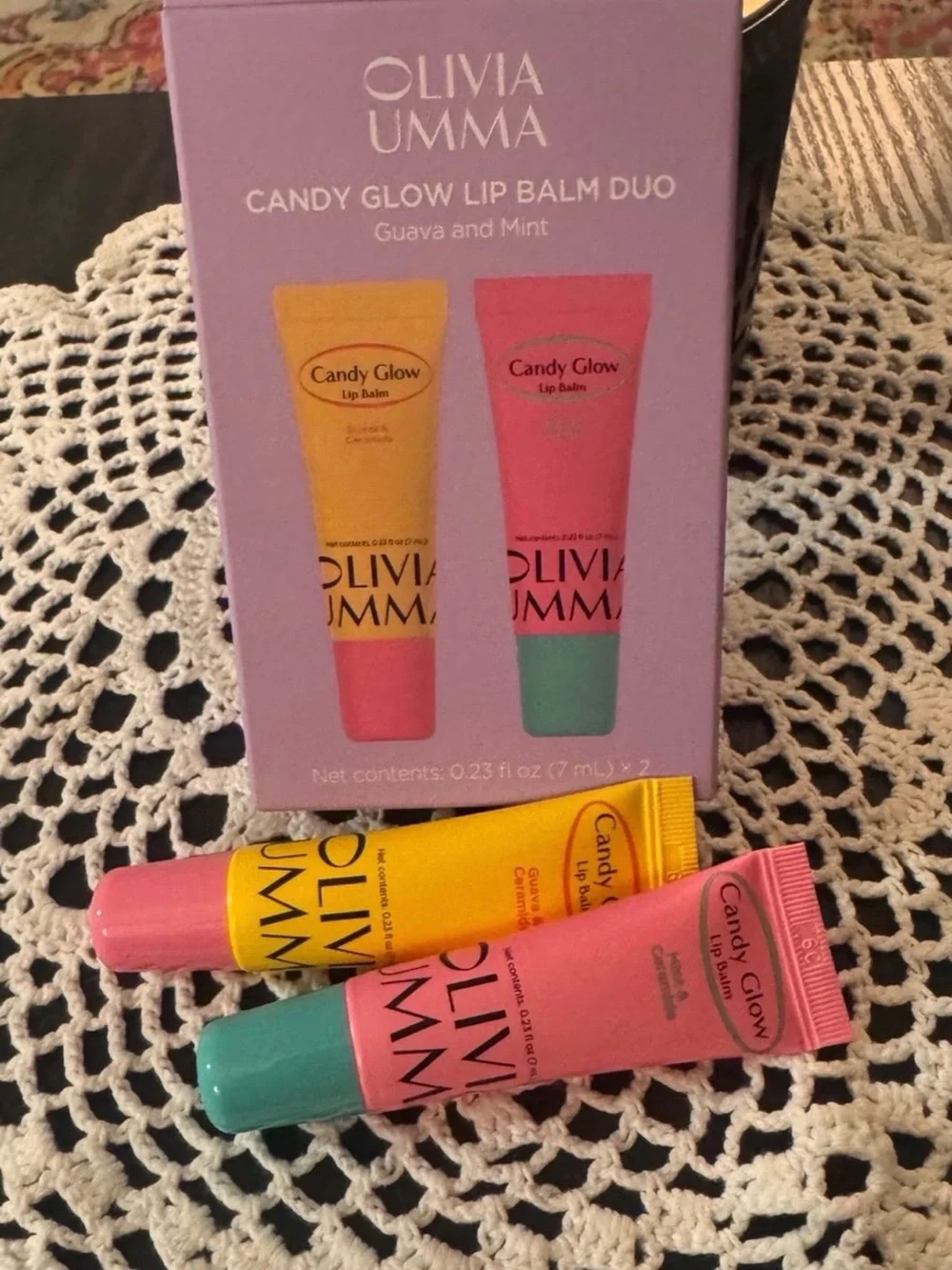 Candy Glow Lip Balm Duo - Guava & Mint (Pink, Yellow)